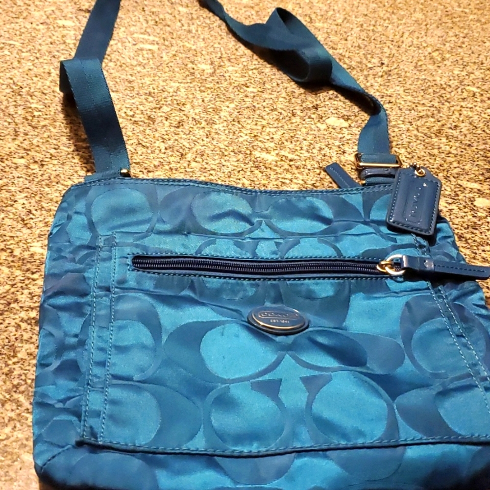 Sapphire blue Coach crossbody